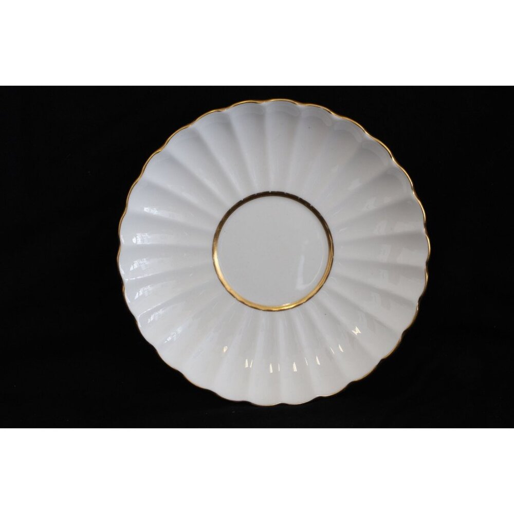 Vintage Spode Midas Bone China England 2 1/2" Saucer Y8157 Gold Rib